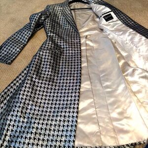 Vintage Silver Foil and Blue Blazer Dress 👗 💙